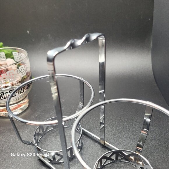 Vintage Libbey Condiment Set in Caddy With Lids Mid Century Design - Picture 11 of 16